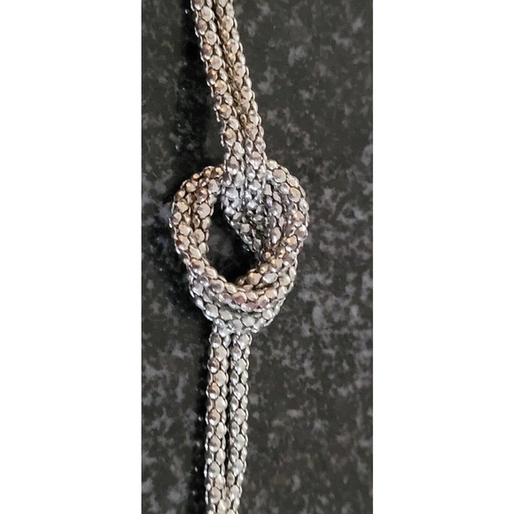 Vintage Silver Knotted Bubble Necklace - Picture 2 of 14